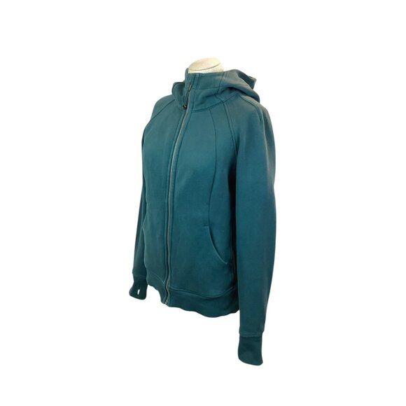 Lululemon Full-Zip Sweatshirt Hoodie Jacket Womens Size 6  Teal Green Cotton - Picture 6 of 10